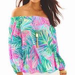 Lilly Pulitzer Off the Shoulder Adira Silk Top size XXS! Photo 0