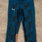 Under Armour  Heat Gear Compression Teal Leggings SIZE S Photo 0