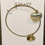 ALEX AND ANI  Gold Daughter Charm expandable  Bracelet Photo 1