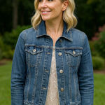 Gap  Stretch Blue Denim Jacket Capsule Country Rodeo Comfort Travel S Photo 0