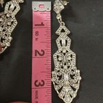Silver tone Rhine stone dangling earrings Photo 7