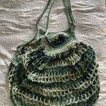Handmade Green crochet mesh French market tote bag Photo 1