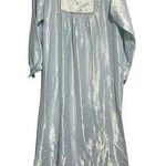 Vintage Arie Women's Nightgown Lingerie Silky Feel Embroidered Blue Size M Size M Photo 0