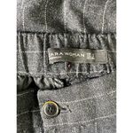 ZARA  Wool Blend Pin Striped Hi Rise Trouser Pants Pockets Buttons S Grey #3638 Photo 5