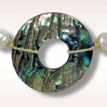 Free People  Bohemian Abalone Shell Pearl Rope Necklace Belly Chain Neutral NEW Photo 7