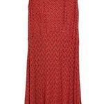 Habitat  Orange Sleeveless Knee Length Fit Flare Dress Womens S Lagenlook Modest Photo 0