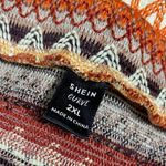 SheIn Curve Women's Orange Boho Embroidered Tribal Skirt - Size 2XL - Fringe Hem Photo 3