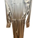 MELLODAY Nordstrom Brand, Long Sleeve Stain Utility Jumpsuit in Olive Size Small Photo 8