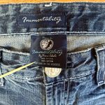 IMMORTALITY by Dianna Taleshi Boot Cut Low Rise Jeans SZ 29 Rock Bling Goddess Blue Photo 2