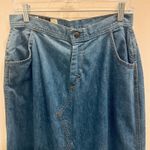 VTG 70s Landlubber Denim Maxi Skirt High Waist Cottage Hippie Retro Boho Medium Blue Photo 4