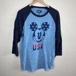 Disney  Mickey Mouse USA Patriotic Raglan 3/4 Sleeve Baseball tee Shirt XL Photo 1