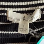 Nine Britton Cyra Ruched Sleeve Detail Knit Top Black Large NWT STITCH FIX Photo 8