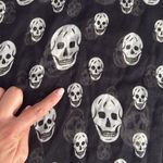 Black Skull Print Scarf semi sheer lightweight Photo 5