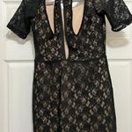 Silence + Noise Black Lace Lined Dress Photo 1