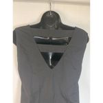 MAAC London V Neck Cut Out Swing Dress Black Photo 8