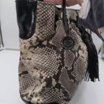 Patricia Nash 10 Year Anniversary Snakeskin Leather Bucket Tote Bag With Tassel Photo 8