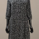 Jacqueline de Yong JDYZOEY Black White Abstract Print Midi Shirt Dress Size 36 S Photo 0