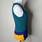 Etro Color Block Ribbed Tank Green Size 4 Photo 2