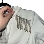 Show Me Your Mumu NEW NWT  Outlaw Romper White Rhinestone Fringe Denim Photo 8