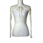 Zemeta Secret Dare Shrug in Ivory Small New Womens Bolero Crop Cardigan White Photo 4