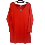 Puma New  Classic Ribbed Bodycon Dress Poppy Red Size 1X Photo 1