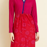 Women’s Pink and Purple Printed Long A Photo 0