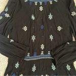 Free People Star Gazer Black Embroidered Peasant Dress Photo 5