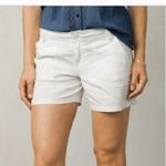 prAna Womens 6 New NWT Off White Hike Shorts Pockets Trail Organic Cotton Tess Photo 2