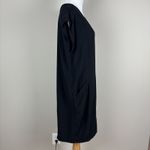 Eileen Fisher  Tunic Dress Womens PL Petite Large Black Short Sleeve Shift Pocket Photo 2