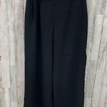 Mango {MNG} Black Wide Leg High Rise Ankle Pants Belted Photo 0