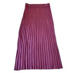 A New Day burgundy knit accordion pleat midi skirt size M Photo 6