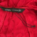 ZARA Red Jacquard Dress Midi Photo 7