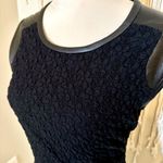 Sea New York Black Stretch Leather & Lace Sheath Dress Size 4 Photo 3
