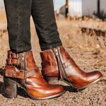 FREEBIRD by Steven Freebird FB Bolo Women Distressed Buckle Boots 7 B80 Photo 0