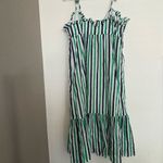J.Crew  Green and White Ruffled Tiered Sundress Photo 4