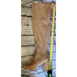 Women's Knee High Side Zipper Chunky Heel Stretch Boots Faux Suede 8 NIB Photo 1