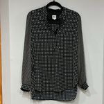Anne Klein  mixed polka dot print‎ black white blouse size S BIN G Photo 2