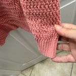 Torrid  Lace Up Sleeve Knit Sweater Size 2X Pink Long Sleeve Scoop‎ Neck Photo 6