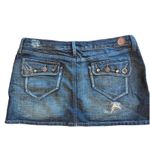 Vintage Y2K 2000’s Hint Jeans Denim Button Down Mini Skirt Size 11 New NOS Blue Photo 1