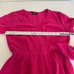 Monrow Romper Pink Soft Guazy Short Sleeves Sash Tie Organic Cotton Size Medium‎ Photo 7