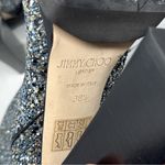 Jimmy Choo NEW  Madra 130 Chunky Glitter Platform Block Heeled Ankle Boots Blue Photo 10