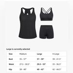 Tempt Me  Black 3 Piece Tankini Swimsuits Tank Top With Boy Shorts Bra Large L Photo 12