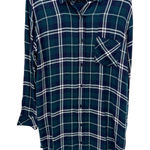 Rails  Bianca Plaid Long Sleeve Button Down Shirt Dress Oversized Lightweight L Photo 0