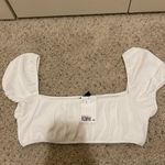 H&M White off the shoulder crop top size medium nwt #123 Photo 4
