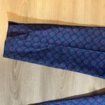 Joe Fresh  Women Size 12 Slim Fit Printed Dress Pants Navy Blue Geometric Pattern Photo 8