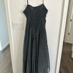 Jump Asymmetrical Black and Silver Embellished Gown Photo 3
