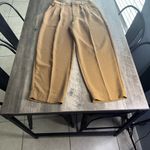 Madewell Women's Tan Straight Leg Pleated Pants Photo 2