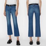 frame denim Le Crop Mini Boot Jeans Size 29 Huntdale LCMBRA118 Flare Leg Raw Hem Blue Photo 1