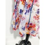 Johnny Was  Summer Days Eyelet Floral Dress Braided‎ Belt Silk Oversized XS Photo 3