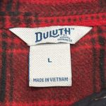 Duluth Red Plaid Fleece Pullover Size Large Photo 4